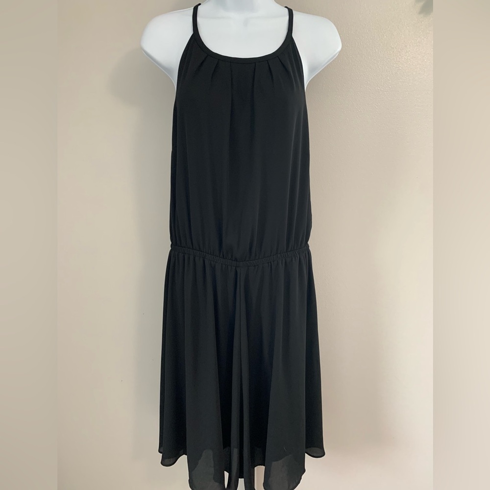 Banana Republic Black Spaghetti Strap Midi Sundress